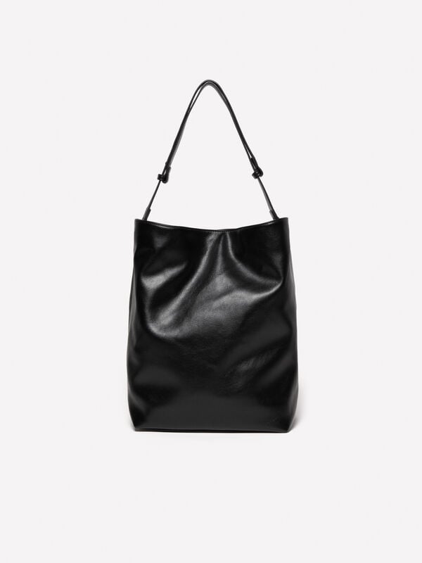 Gro&szlig;e Schultertasche in Schwarz - taschen tote bag f&uuml;r damen | Sisley