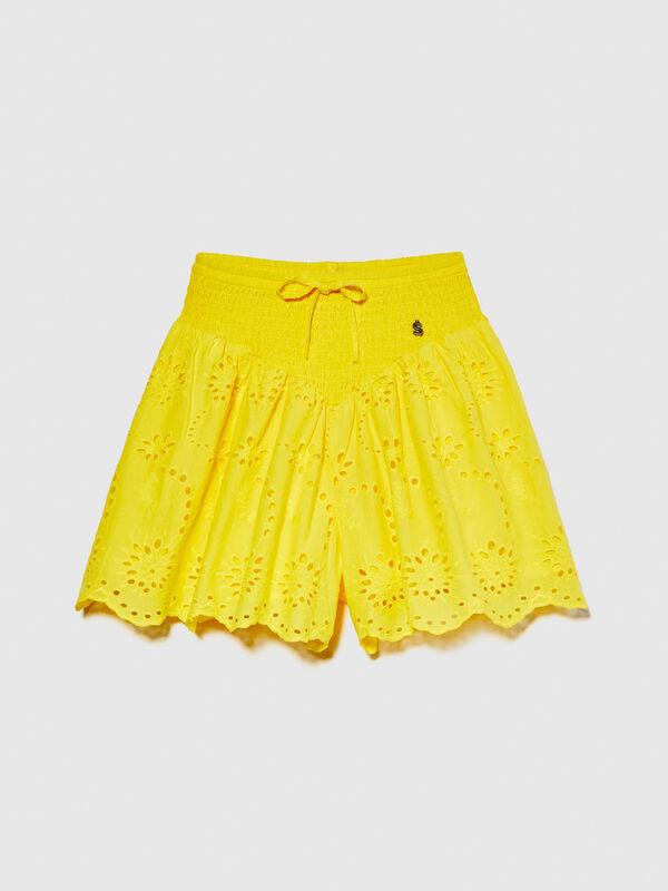 Bestickte Shorts - shorts für mädchen | Sisley Young