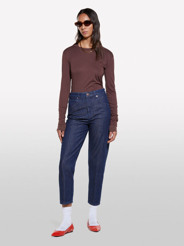 Blaue Jeans mom fit - mom fit und boyfriend jeans für damen | Sisley