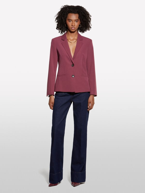 Burgunderroter Slim Fit Blazer Burgunderroter Slim Fit Blazer - blazer für damen | Sisley