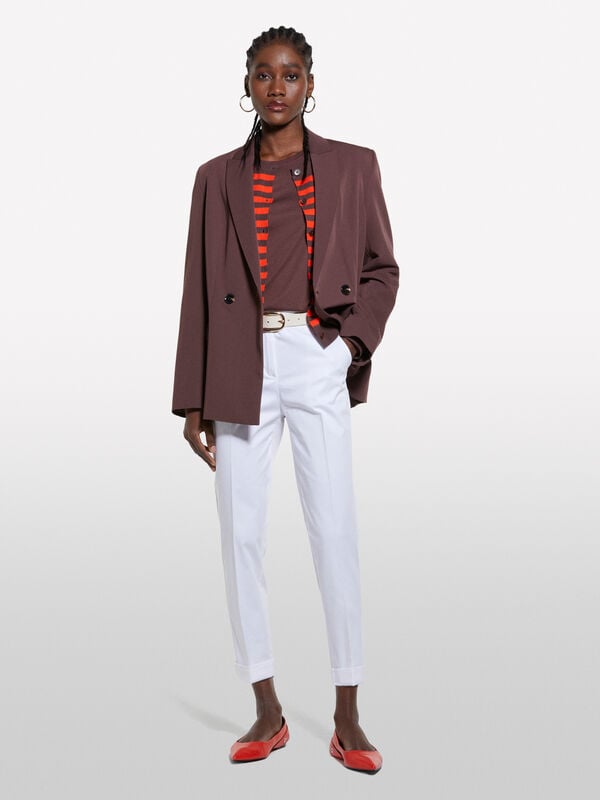 Weiße Zigarettenhose - skinny hosen für damen | Sisley