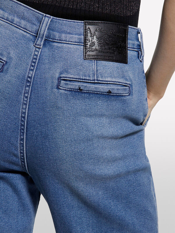 Blaue Slim Fit-Chinojeans Style 71 - slim fit jeans für damen | Sisley