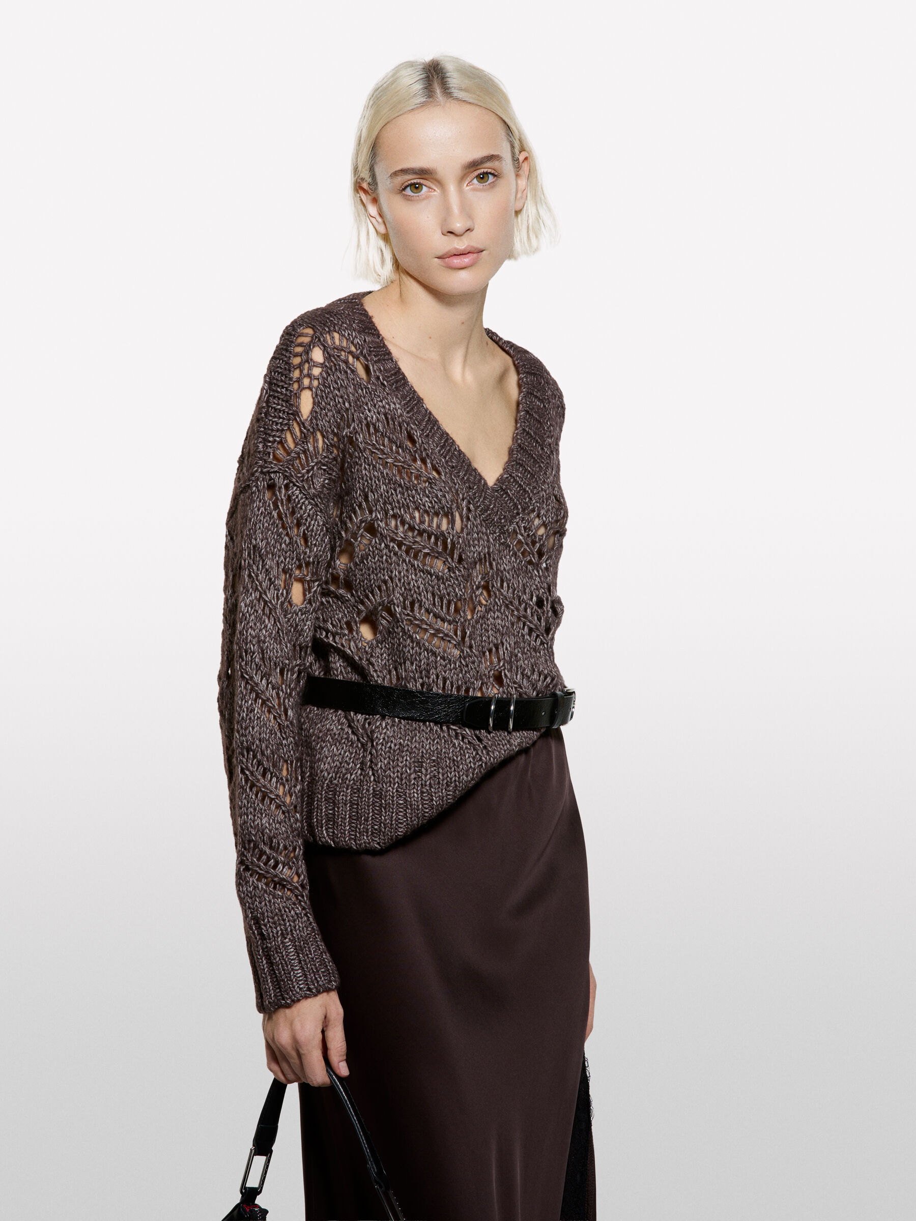 V NECK SWEATER L/S Damen image number null