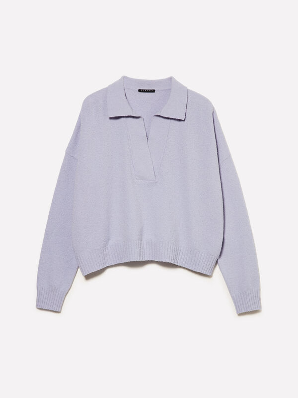 Gestricktes Poloshirt - pullover v-ausschnitt f&uuml;r damen | Sisley