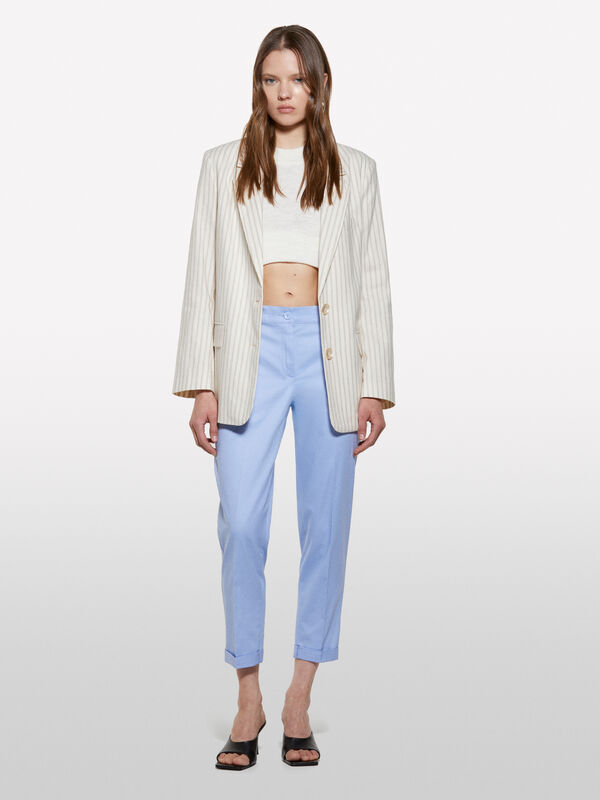 Hellblaue Zigarettenhose - skinny hosen für damen | Sisley