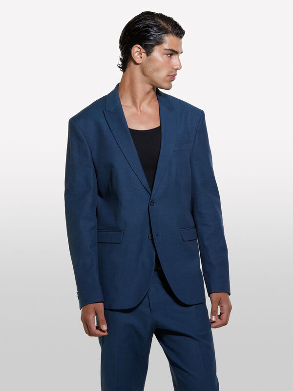 Ma&szlig;geschneiderter Blazer in Dunkelblau slim comfort fit - blazer f&uuml;r herren | Sisley