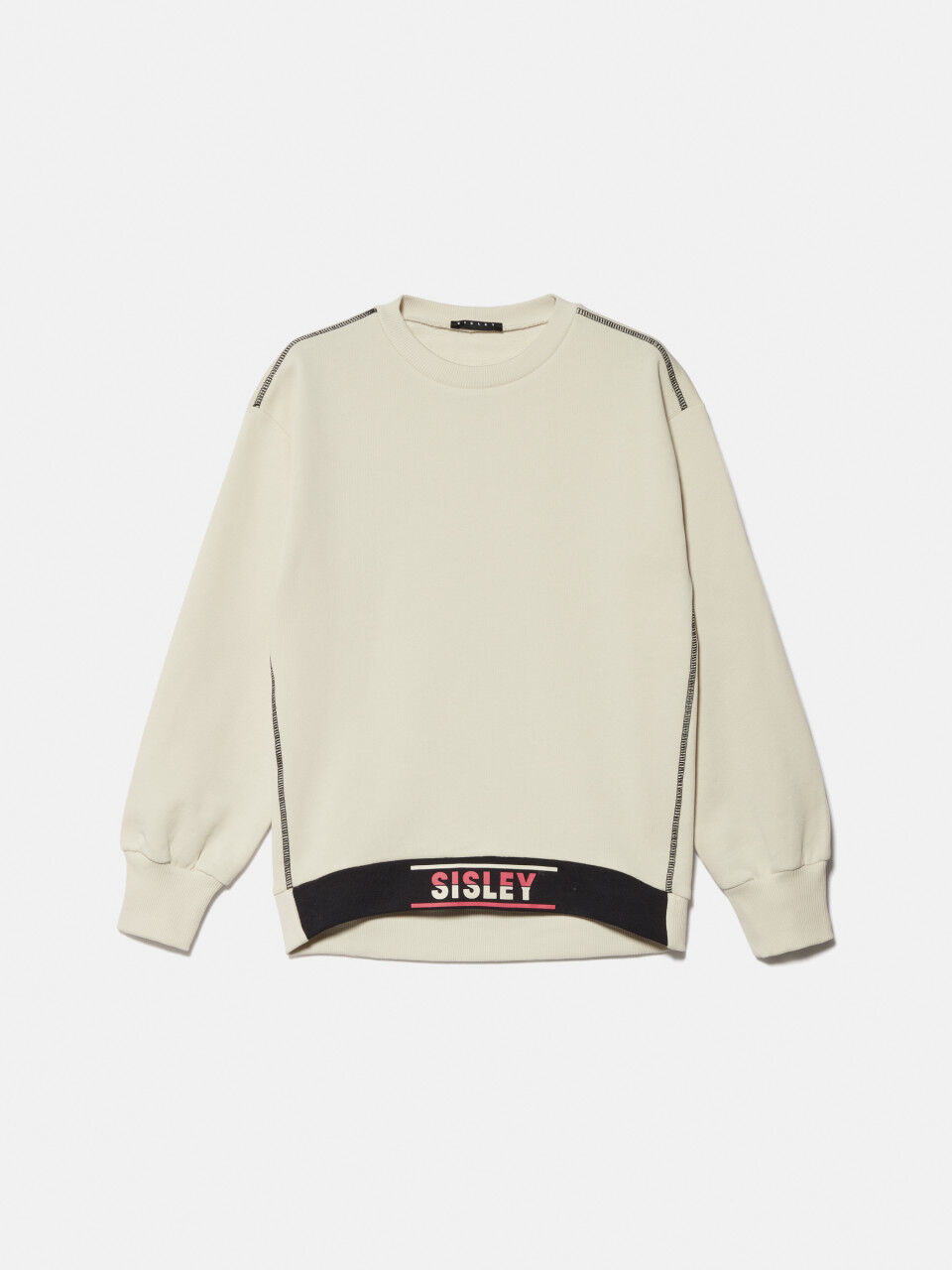 Geschlossenes Sweatshirt mit Gummi samt Logo