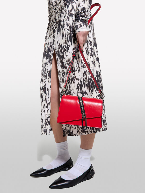 Rote Tasche mit Reißverschluss Rote Tasche mit Reißverschluss - schultertaschen und umhängetaschen für damen | Sisley