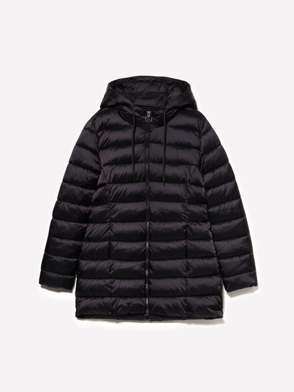 Wattierte Jacke aus Nylon in Schwarz - daunenjacken und wattierte jacken für damen | Sisley