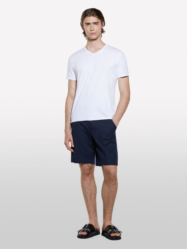 Dunkelblaue Bermudashorts mit normaler Passform - shorts für herren | Sisley