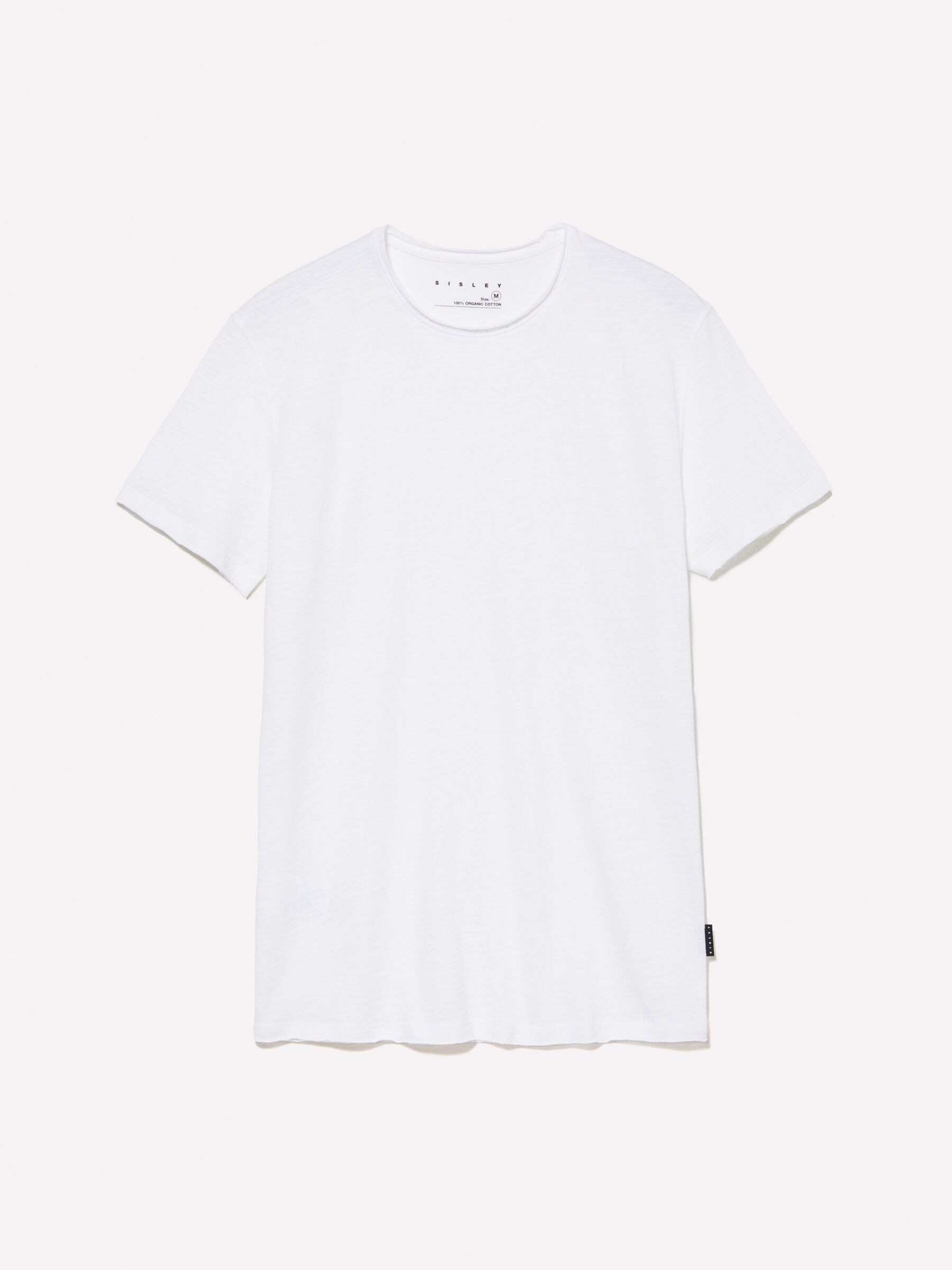 WeiBes T Shirt mit nicht gesaumten Rand