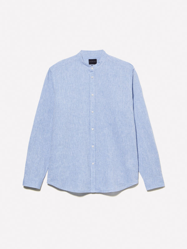 Hellblaues Mandarinenhemd Hellblaues Mandarinenhemd - regular hemden für herren | Sisley