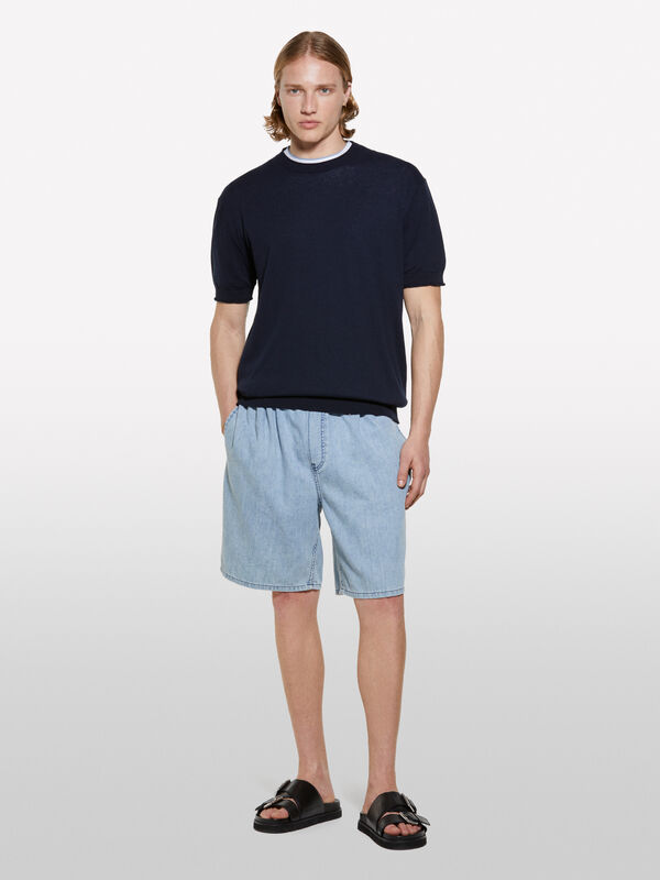 Leichte Denim-Shorts mit entspannter Passform - jeansshorts für herren | Sisley