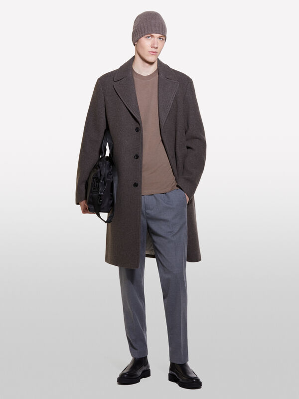 Braunes T-Shirt aus 100% Bio-Baumwolle mit Print - kurzärmeliges t-shirt für herren | Sisley