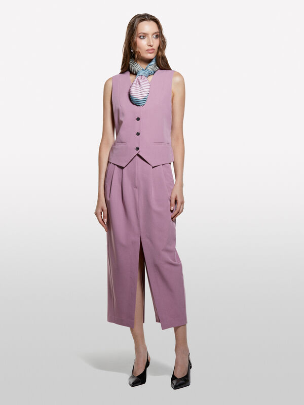 Slim Fit Weste in Mauve - westen und pullunder für damen | Sisley