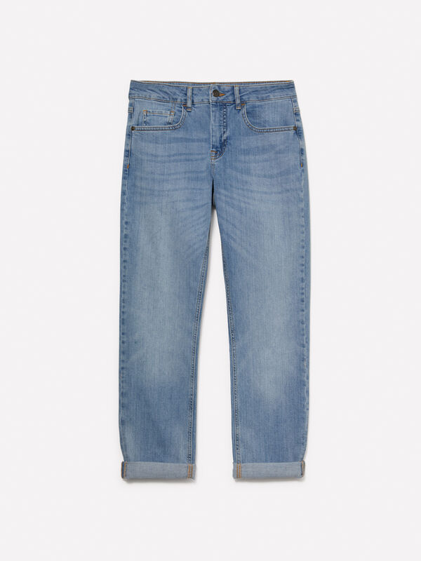 Blaue Jeans Warschau regular fit mit Aufschlag - regular jeans f&uuml;r damen | Sisley