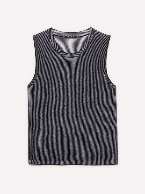Graue Strickweste Graue Strickweste - rundhalspullover für damen | Sisley