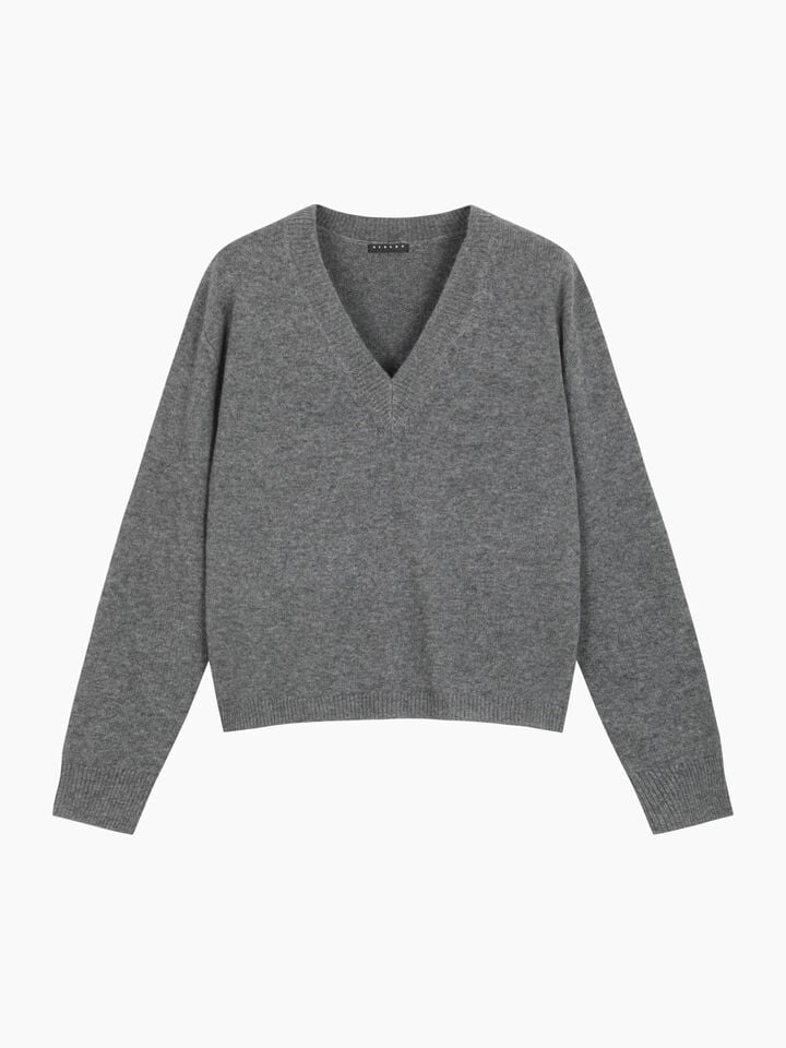 V NECK SWEATER L/S Damen