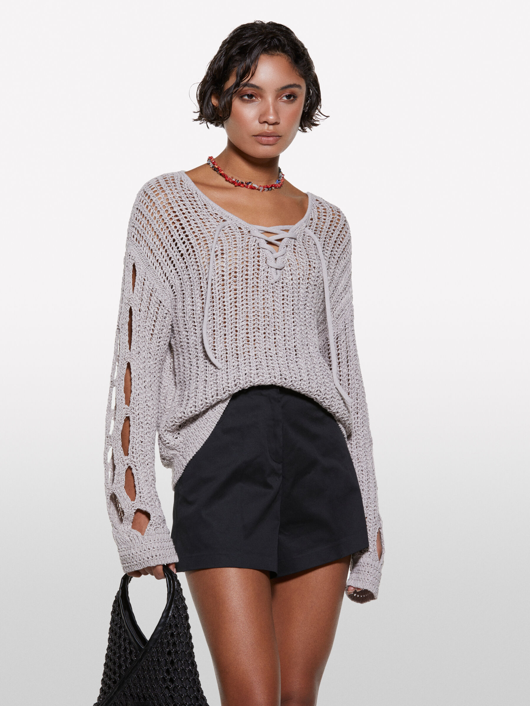 V NECK SWEATER L/S Damen image number null