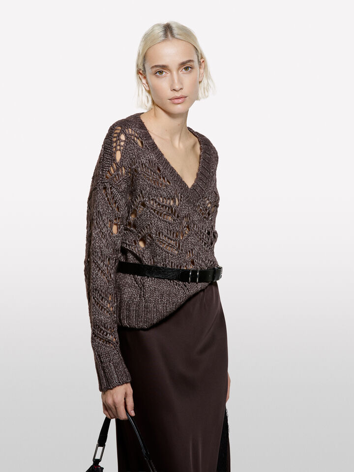 V NECK SWEATER L/S Damen