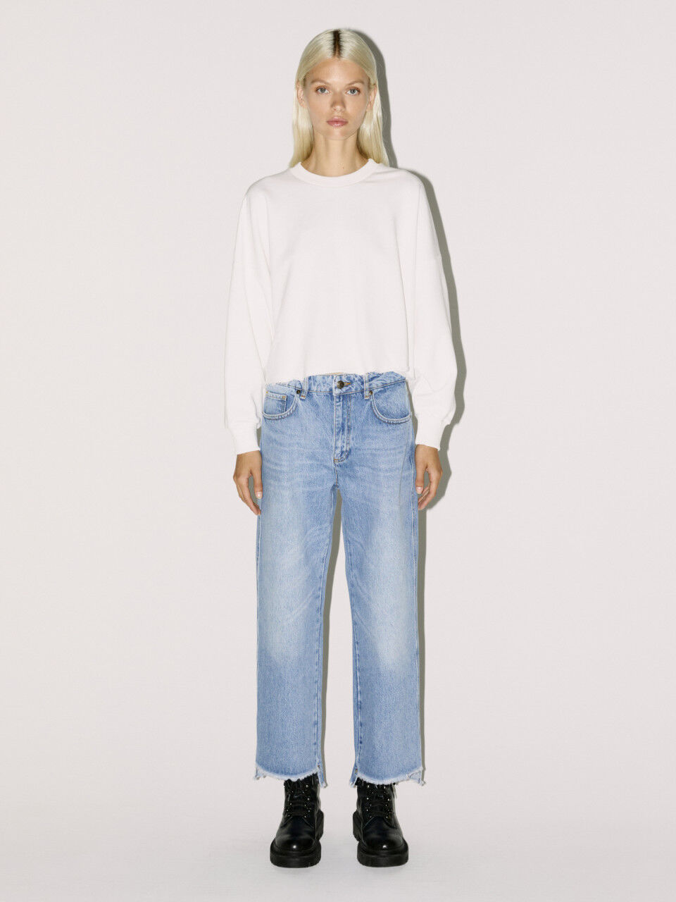 Straight Fit-Jeans mit Cropped-Länge