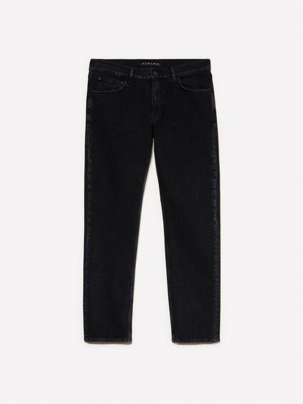 Schwarze Jeans im Regular Fit Style 75 Schwarze Jeans im Regular Fit Style 75 - regular jeans für herren | Sisley