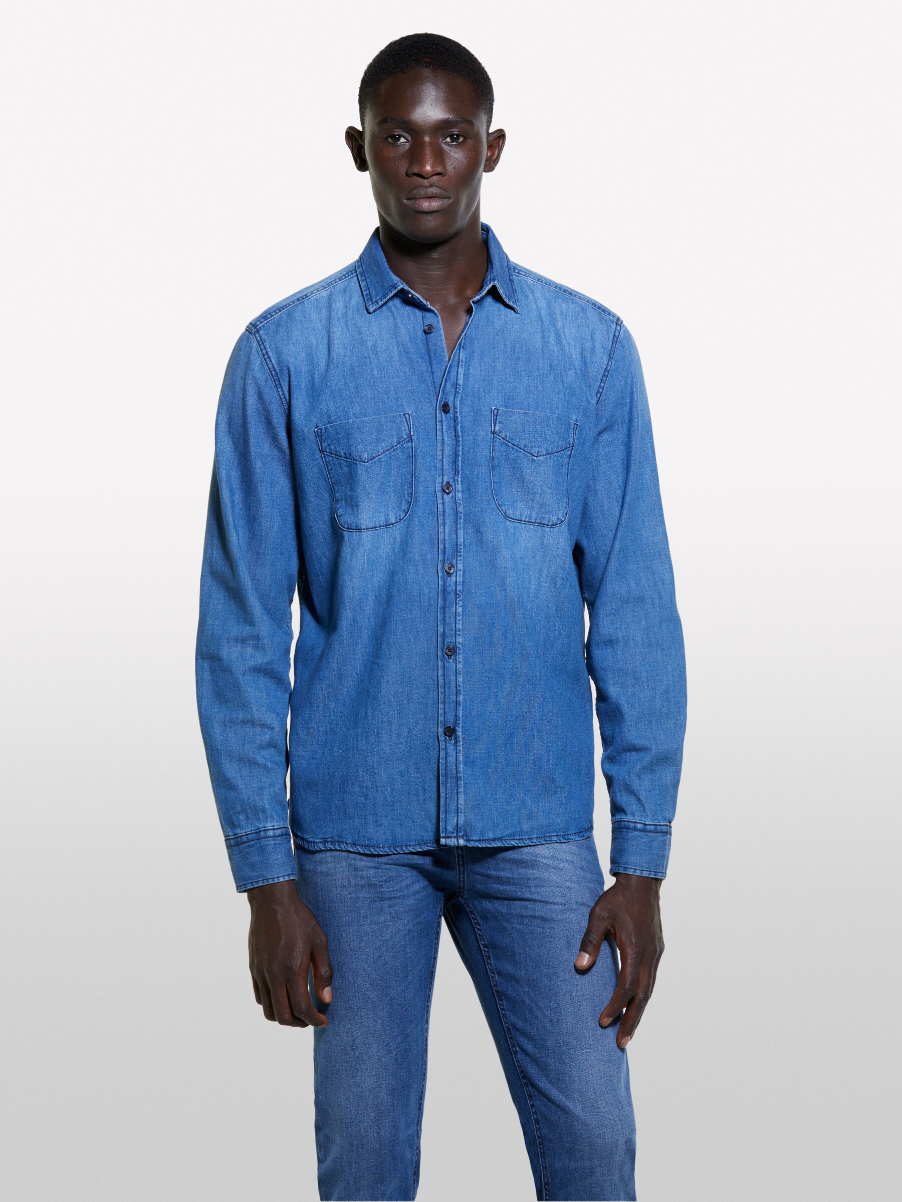 Blaues Jeanshemd regular fit