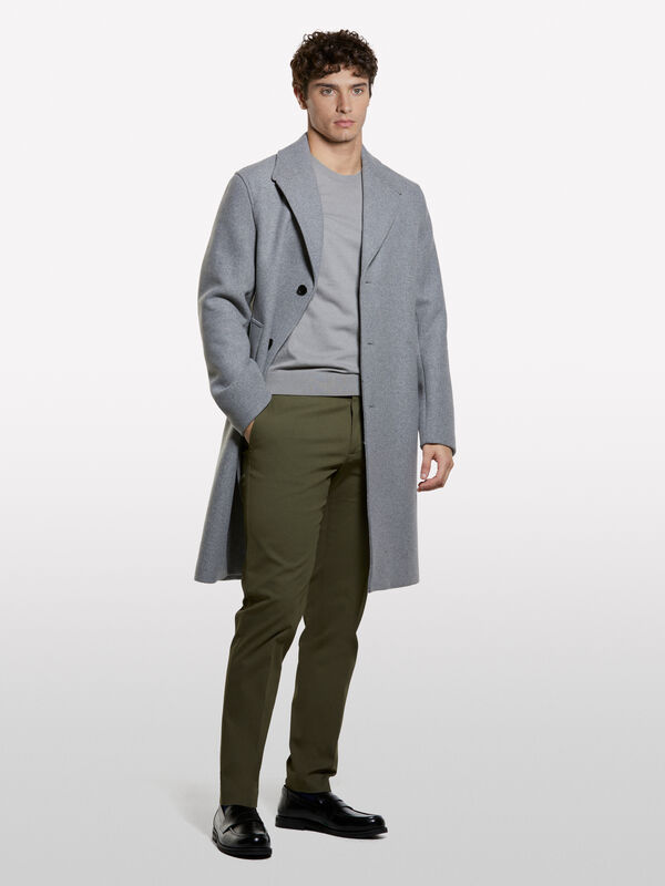 Grauer Pullover mit Rundhalsausschnitt - rundhalspullover für herren | Sisley