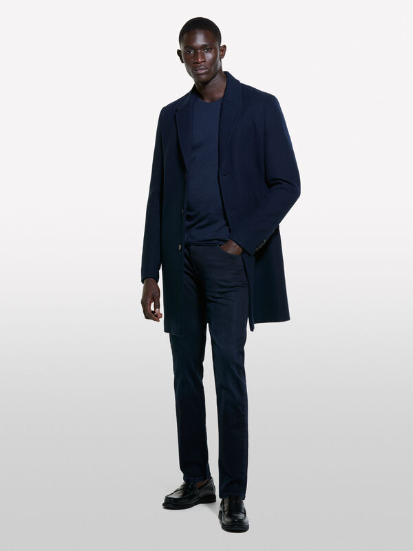 Jeans Stockholm slim fit dunkelblaue Waschung - slim fit jeans f&uuml;r herren | Sisley