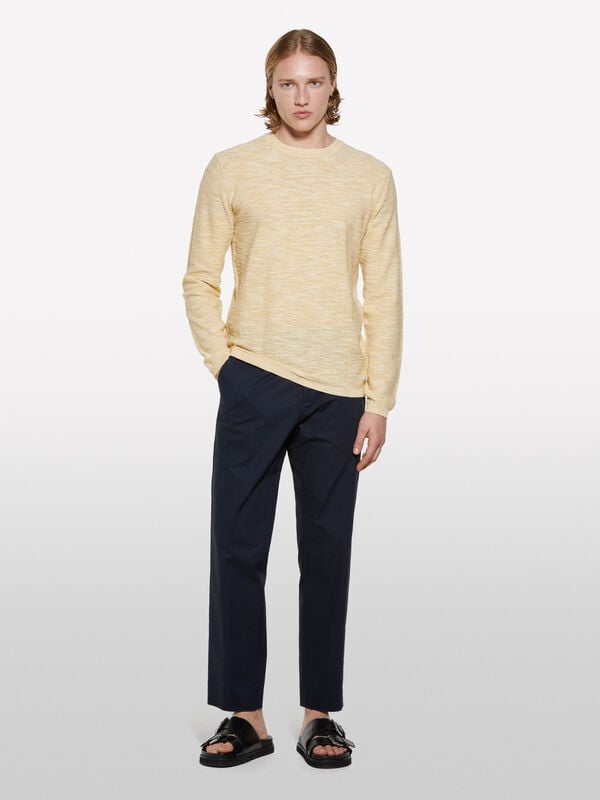 Dunkelblaue Slim-Comfort-Fit-Hose - slim hosen für herren | Sisley