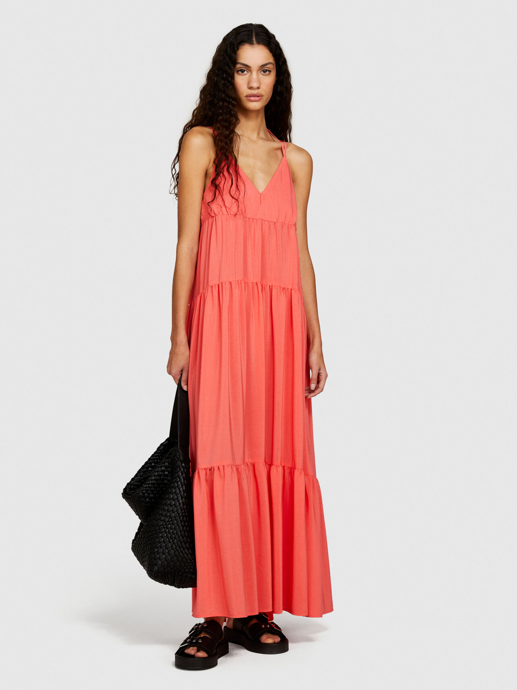 Langes kleid koralle Clearance