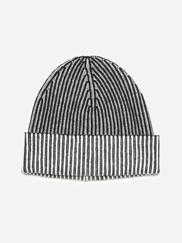 Schwarze Strickmütze - mützen für damen | Sisley