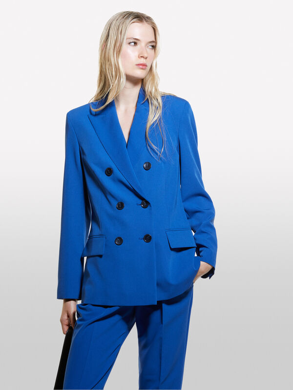 Zweireihiger Blazer in Blau - blazer für damen | Sisley