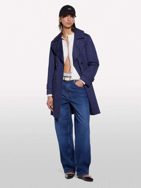 Trenchcoat in Dunkelblau - trenchcoats und regenjacken für damen | Sisley