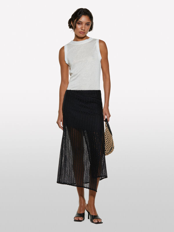 Weißes Tanktop in normaler Passform - top für damen | Sisley