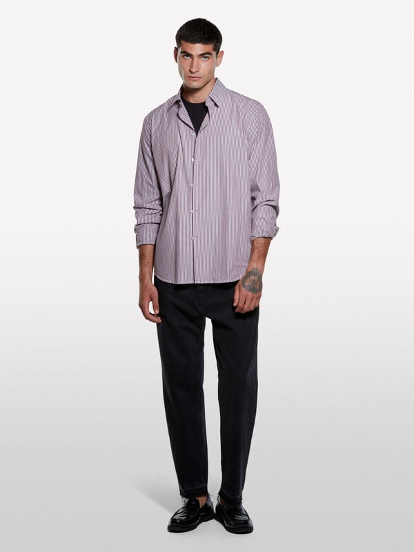 Garngefärbtes rosa Hemd - regular hemden für herren | Sisley