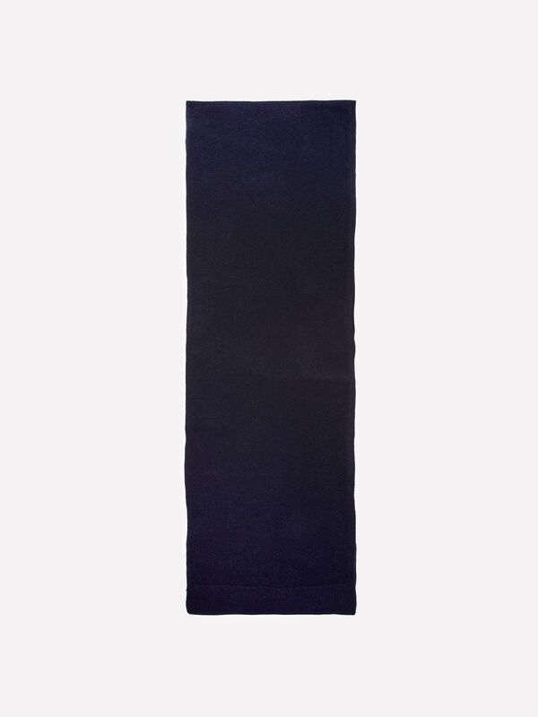 Dunkelblauer Strickschal - schals und foulards für damen | Sisley