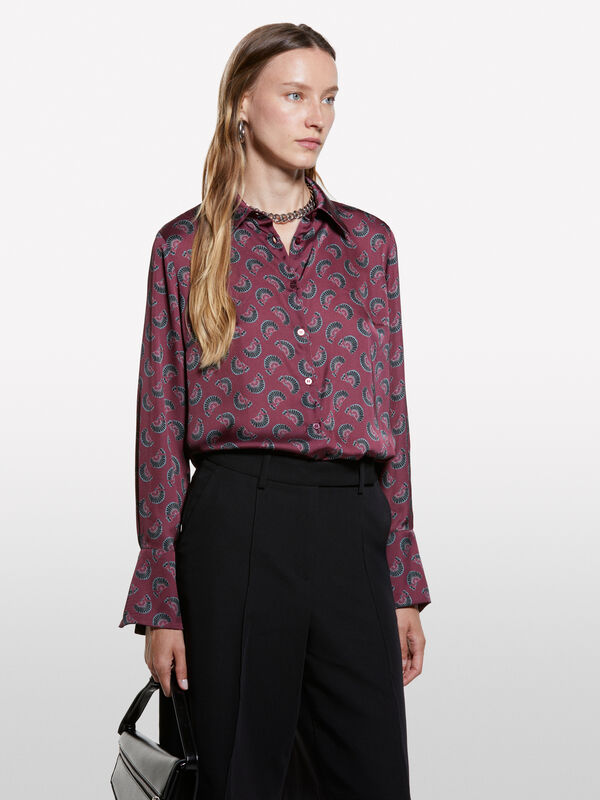 Satinhemd mit Aufdruck in Blush - hemden für damen | Sisley