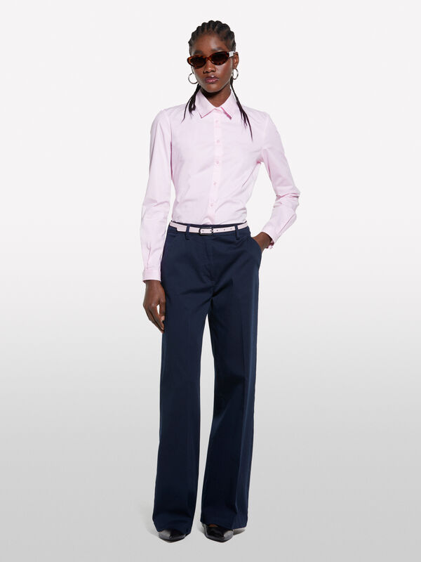Hose wide leg in Dunkelblau - palazzo hosen für damen | Sisley