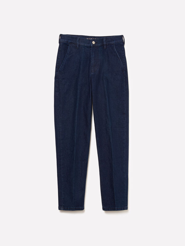 Dunkelblaue Slim Fit-Chinojeans Style 71 - slim fit jeans für damen | Sisley