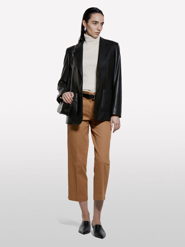 Beigefarbener Rollkragenpullover - pullover hoher kragen für damen | Sisley