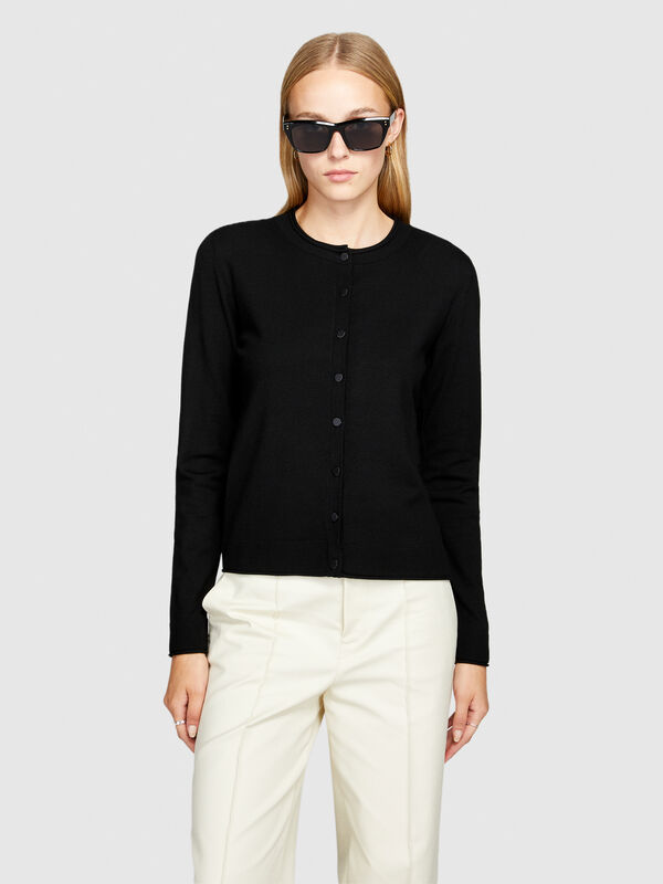 Regular-Fit-Strickjacke