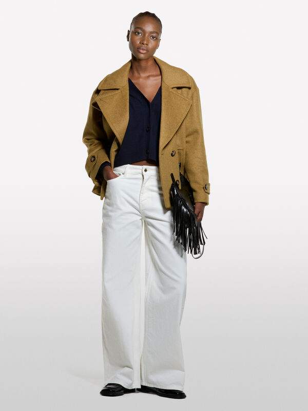 Oversize-Strickjacke in Dunkelblau - cardigans für damen | Sisley