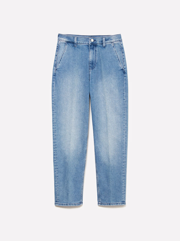 Blaue Slim Fit-Chinojeans Style 71 - slim fit jeans für damen | Sisley
