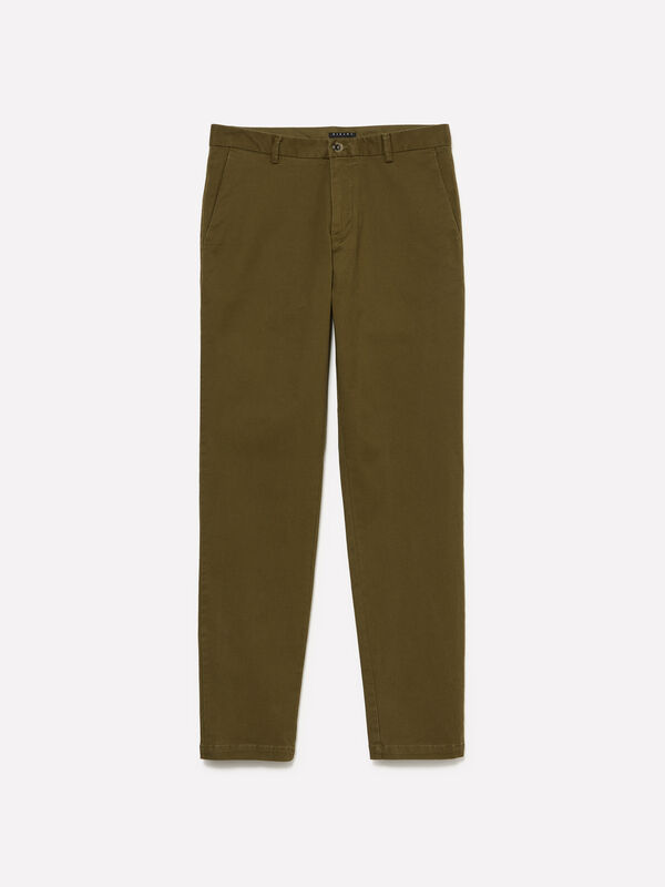 Olivgrüne Chinohose - chino hosen für herren | Sisley