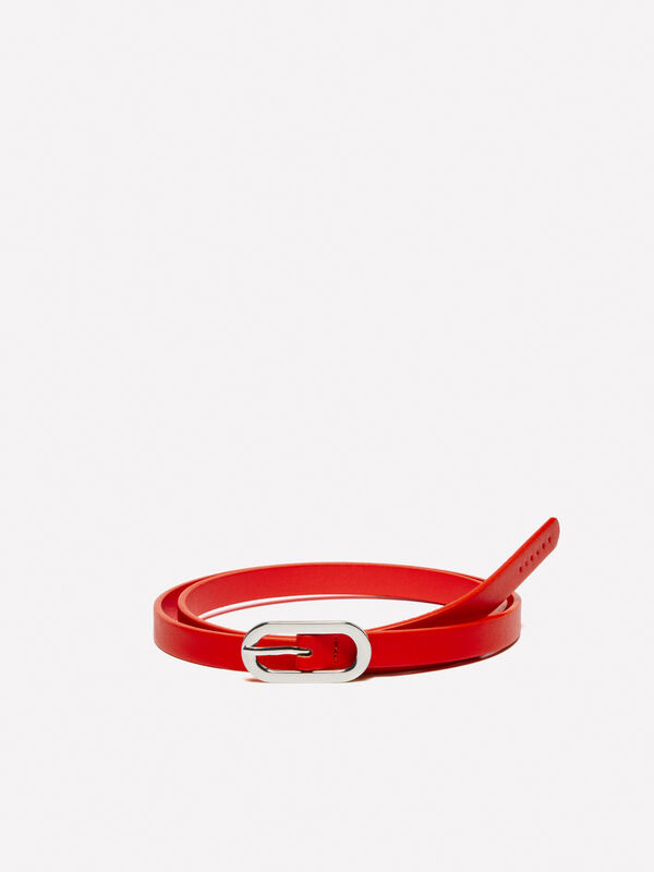 Schmaler Gürtel in Rot - gürtel für damen | Sisley