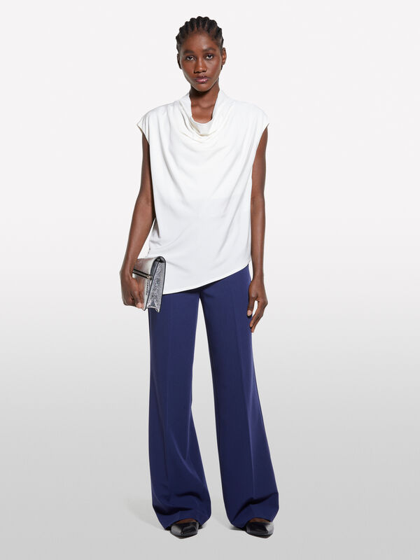 Drapiertes Top in Creme-weiß - blusen für damen | Sisley