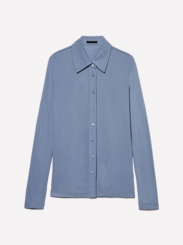Graues Hemd slim fit - hemden für damen | Sisley