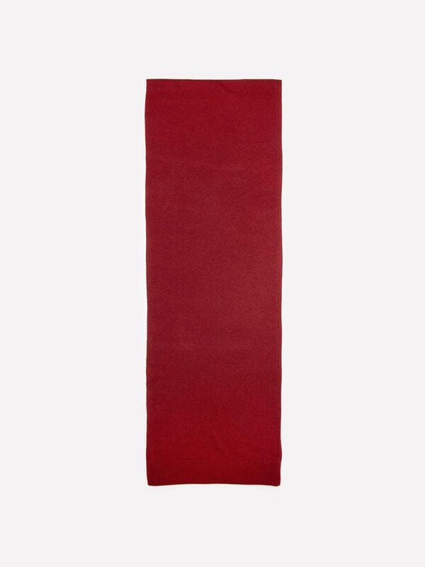 Ziegelroter Strickschal Ziegelroter Strickschal - schals und foulards für damen | Sisley