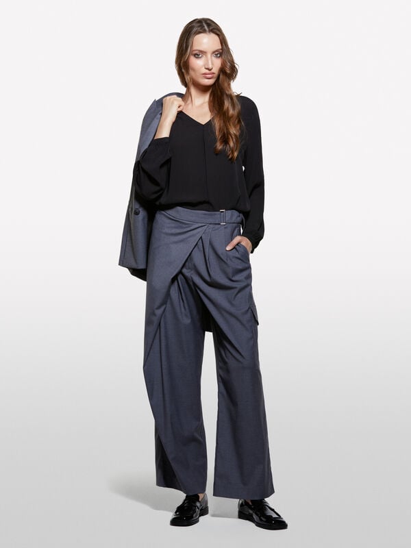 Graue Saronghose Graue Saronghose - palazzo hosen für damen | Sisley